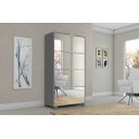 Ver imagem 1 de Sapateira C/ Espelho P/ 24 Pares Pequim Cinza - Rede Móveis