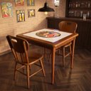 Ver imagem 3 de Conjunto Mesa Jantar Quadrada 80x80cm Madeira + 4 Cadeiras Cozinha - Go Hard Or Go Home - Natural