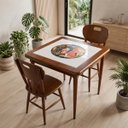 Ver imagem 7 de Conjunto Mesa Jantar Quadrada 80x80cm Madeira + 4 Cadeiras Cozinha - Go Hard Or Go Home - Natural