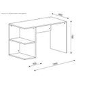 Ver imagem 2 de Escrivaninha reta sem gavetas com nicho lateral