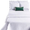 Ver imagem 1 de Kit Cobre Leito Colcha Quality Casal 3 Peças Percale 200 Fios Bordado - Branco