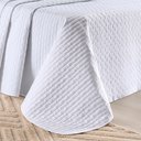 Ver imagem 4 de Kit Cobre Leito Colcha Quality Casal 3 Peças Percale 200 Fios Bordado - Branco