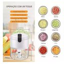 Ver mais imagens de Mini Processador Triturador sem Fio Elétrico 250ml de Alimentos para Legumes Alho e Outros Alimentos