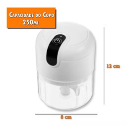 Mini Processador Triturador sem Fio Elétrico 250ml de Alimentos para Legumes Alho e Outros Alimentos - 6 Mini Processador Triturador sem Fio Elétrico 250ml de Alimentos para Legumes Alho e Outros Alimentos - 6