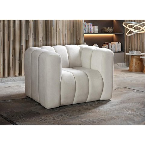 Poltrona Mona Cor:Bouclê Bege 500