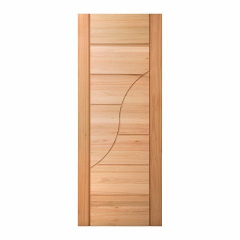 Folha de Porta Maciça em Eucalipto Acabamento Natural 210x92cm PM91 Sublime Cruzeiro Portas