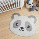 Ver imagem 1 de Tapete Quarto Infantil Rosto Panda Antiderrapante e Antialérgico