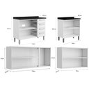 Ver imagem 3 de Kit de Cozinha Modulada 4 Peças Evidence (2 Armários + 2 Balcões) C4P41 Branco - Bertolini