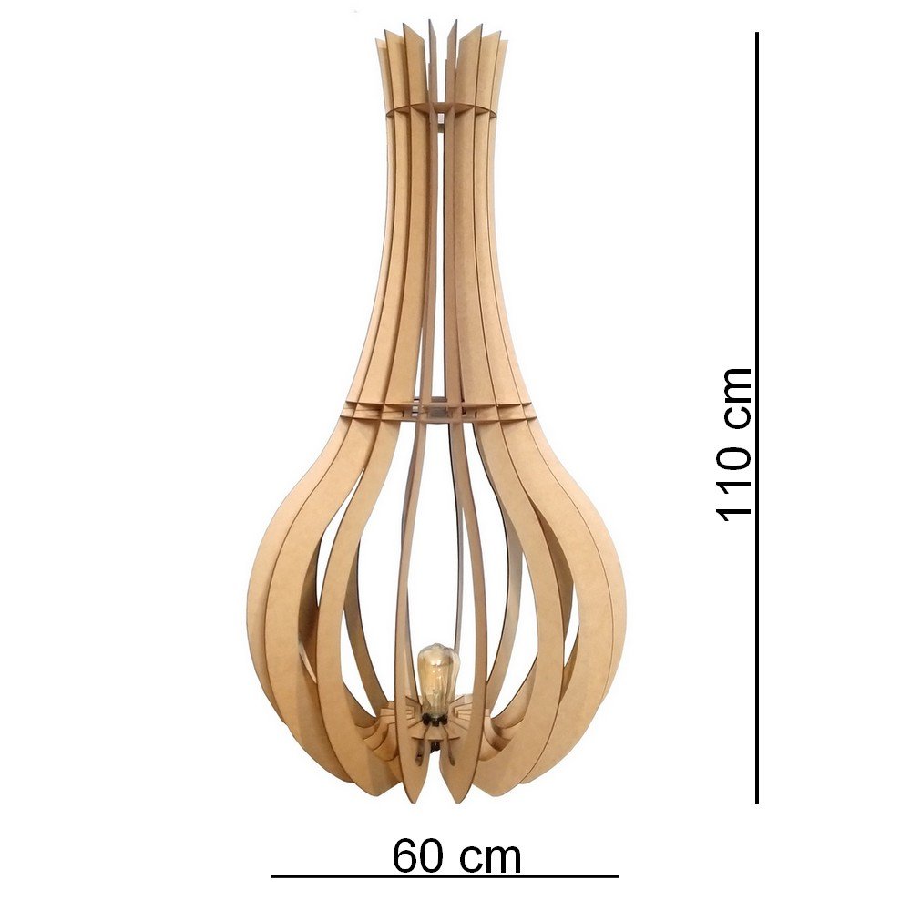 Luminária de Chão Capadócia Master Cru 110 MadeiraMadeira