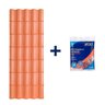 Kit com 5 Telhas de Pvc Colonial 3,28 X 0,86 X 2.0mm 5 Ondas com 3 Kit Fixação e Vedação afort - 1