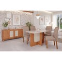 Ver imagem 2 de Conjunto de Mesa Cimol Louise 130x80cm com 4 Cadeiras Fernanda - Cinamomo/off White/bege