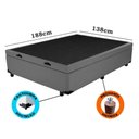 Ver imagem 2 de Cama Box Baú Casal Corino Cinza 42x138x188