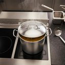 Ver imagem 2 de Jogo de Panelas Profissionais Inox Fundo Triplo Brinox 3 Peças 24cm Frigideira Caldeirão Caçarola