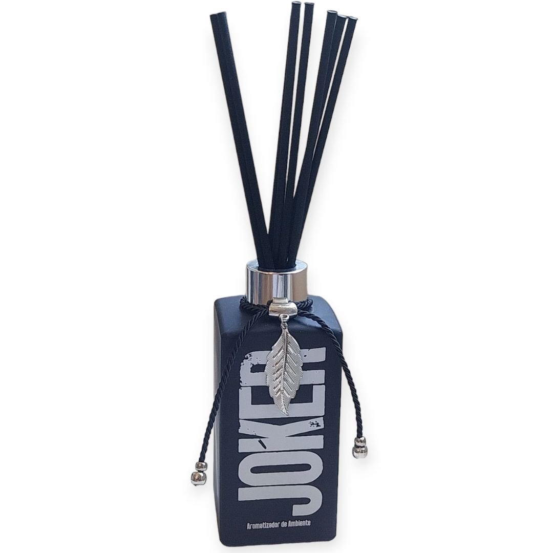 Difusor de Aromas Vidro Square Preto Fosco com Estampa Joker 250ml Vivre Fragrances Maria Filó - 1