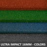 Piso De Borracha Fitness 0,50 x 0,50m 16mm Colors Ultra Impact - Cinza - 1