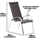 Ver imagem 3 de Conjunto de Poltrona em Alumínio para Área Varanda, Piscina, Churrasqueira Trama Original