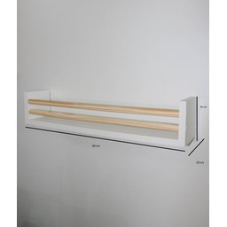 KIT 3 PRATELEIRAS BRANCAS PARA BANHEIRO MDF - DULCE - 69x10cm - 3