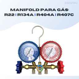 Conjunto Manifold Gás R134a R22 R404 R407 Ar Split Geladeira - 4