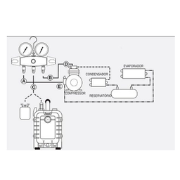 Conjunto Manifold Gás R134a R22 R404 R407 Ar Split Geladeira - 5