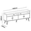Ver imagem 3 de Rack para Sala de Tv 75 Pol 160 Cm 4217 Carvalho Off White Arly Carvalho Off White
