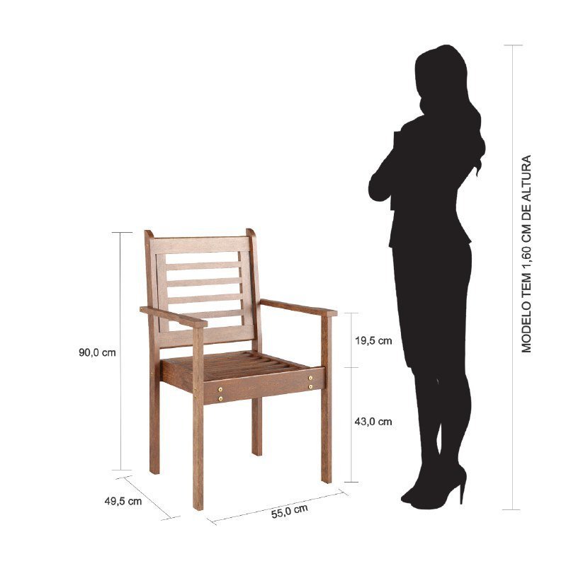 Conjunto Mesa com 4 Cadeiras 90cm Emanuela - 3