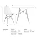 Ver imagem 2 de Kit - Mesa Redonda Eames 120 Cm Preto + 4 Cadeiras Eiffel Dsw Preto