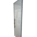 Ver imagem 3 de Porta de Aluminio Lambril Branco com Puxador Linha 25 - 210x70 Direita