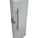 Ver imagem 4 de Porta de Aluminio Lambril Branco com Puxador Linha 25 - 210x70 Direita