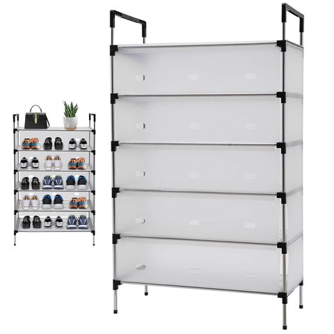 Sapateira 6 Andares Rack Tenis Sandalia Sapato Prateleira Organizaçao Ambiente Hall de Entrada Muliu