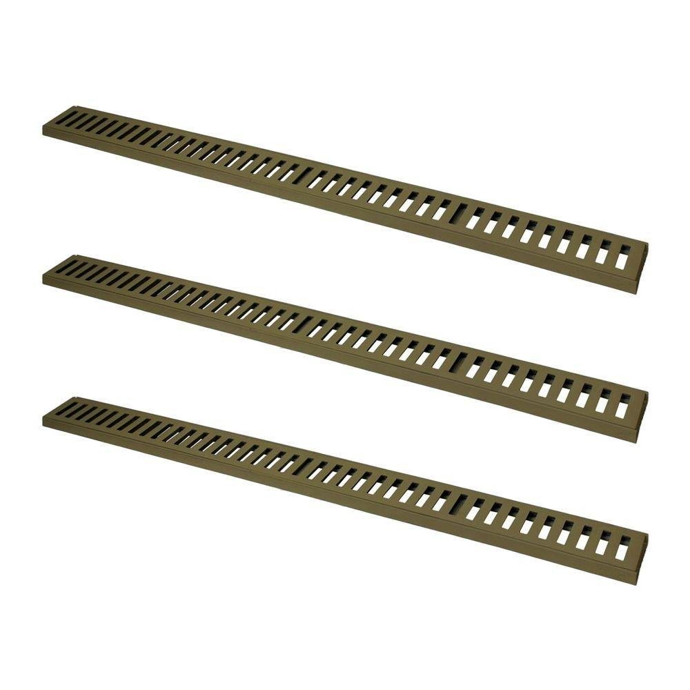 Kit 3 Ralo Grelha Linear Caixilho em Alumínio Fendi 10x100cm - 1