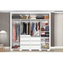 Ver imagem 5 de Guarda Roupa Casal 100% Mdf California Porta Correr C/Espelho 7 Gavetas Canela/Off-White Carmolar