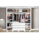 Ver imagem 4 de Guarda Roupa Casal 100% Mdf California Porta Correr C/Espelho 7 Gavetas Canela/Off-White Carmolar