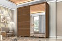 Ver imagem 6 de Guarda Roupa Casal 100% MDF California Porta Correr c/Espelho 7 Gavetas Canela/Off-White Carmolar