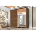 Ver imagem 6 de Guarda Roupa Casal 100% Mdf California Porta Correr C/Espelho 7 Gavetas Canela/Off-White Carmolar