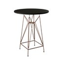 Ver imagem 3 de Jogo Mesa Bistrô Eames Preta 60Cm 2 Banquetas Preta Base Ferro Cobre - Cor: Preto