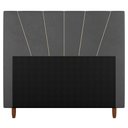 Ver imagem 5 de Cabeceira Cama Box Casal King Size Dallas 195cm Linho Cinza - Desk Design
