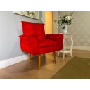 Ver imagem 2 de Kit 02 Poltronas Opala 1 Puff Opala Varias Cores Suede Bela-móveis:vermelho