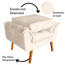 Ver imagem 4 de Kit 02 Poltronas Opala 1 Puff Opala Varias Cores Suede Bela-móveis:vermelho