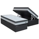 Ver imagem 1 de Conjunto Box Baú Solteiro: Colchão Molas Orthoflex D33 Matera Ml + Base Crc Suede Gray (88x188)