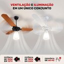 Ver imagem 6 de Ventilador de Teto Aeris 150W 100cm 3 Pás Marrom 110V