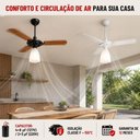 Ver imagem 2 de Ventilador de Teto Aeris 150W 100cm 3 Pás Marrom 110V