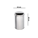 Ver imagem 3 de Lixeira de Inox 20l com Aro Meia Lua 24x40
