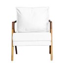 Ver imagem 2 de Kit 4 Poltronas Cadeira Mona Luxo Recepção - Corino Branco