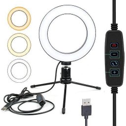 Kit Gravação Vídeo Profissional Ring Light Anel Iluminador - 4