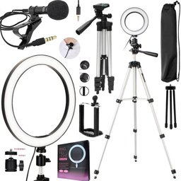 Kit Gravação Vídeo Profissional Ring Light Anel Iluminador - 1
