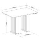 Ver imagem 3 de Mesa de Jantar 4 Lugares Retangular Tampo de MDF Munique Cobre/Cinza - Casa Giulia