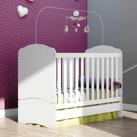 Berço Mini-cama Henn Bala de Menta - Branco