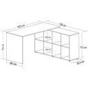 Ver imagem 4 de Mesa Escrivaninha em L 140x130cm 8 Nichos Eron A06 - Mpozenato