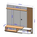 Ver imagem 3 de Painel para Tv até 55 Polegadas Paraty 1 Porta Naturalle/off White - Móveis Bechara