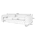 Ver imagem 2 de Sofá 4 Lugares Gênova 260cm Couro Preto - Gran Belo